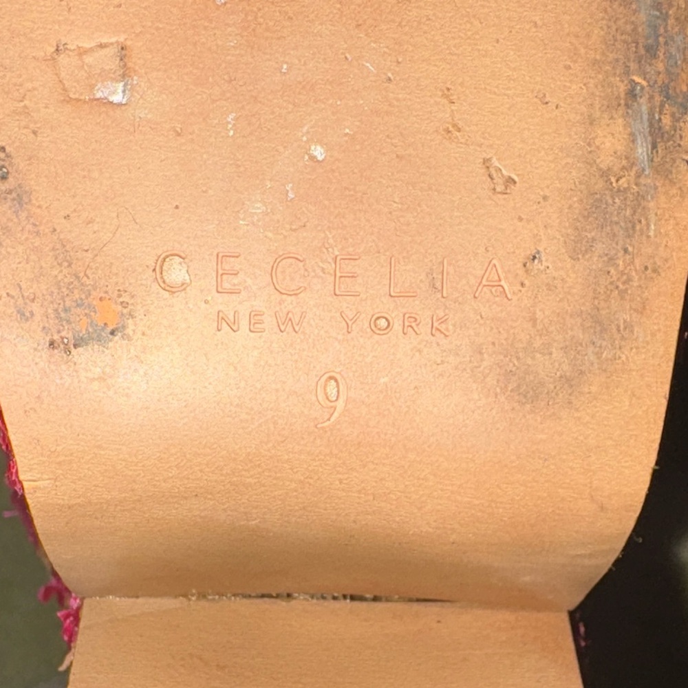 Cecelia New York Frost Platform Wedge Slide Sandals in Pink Pom - 9 - Picture 13 of 15